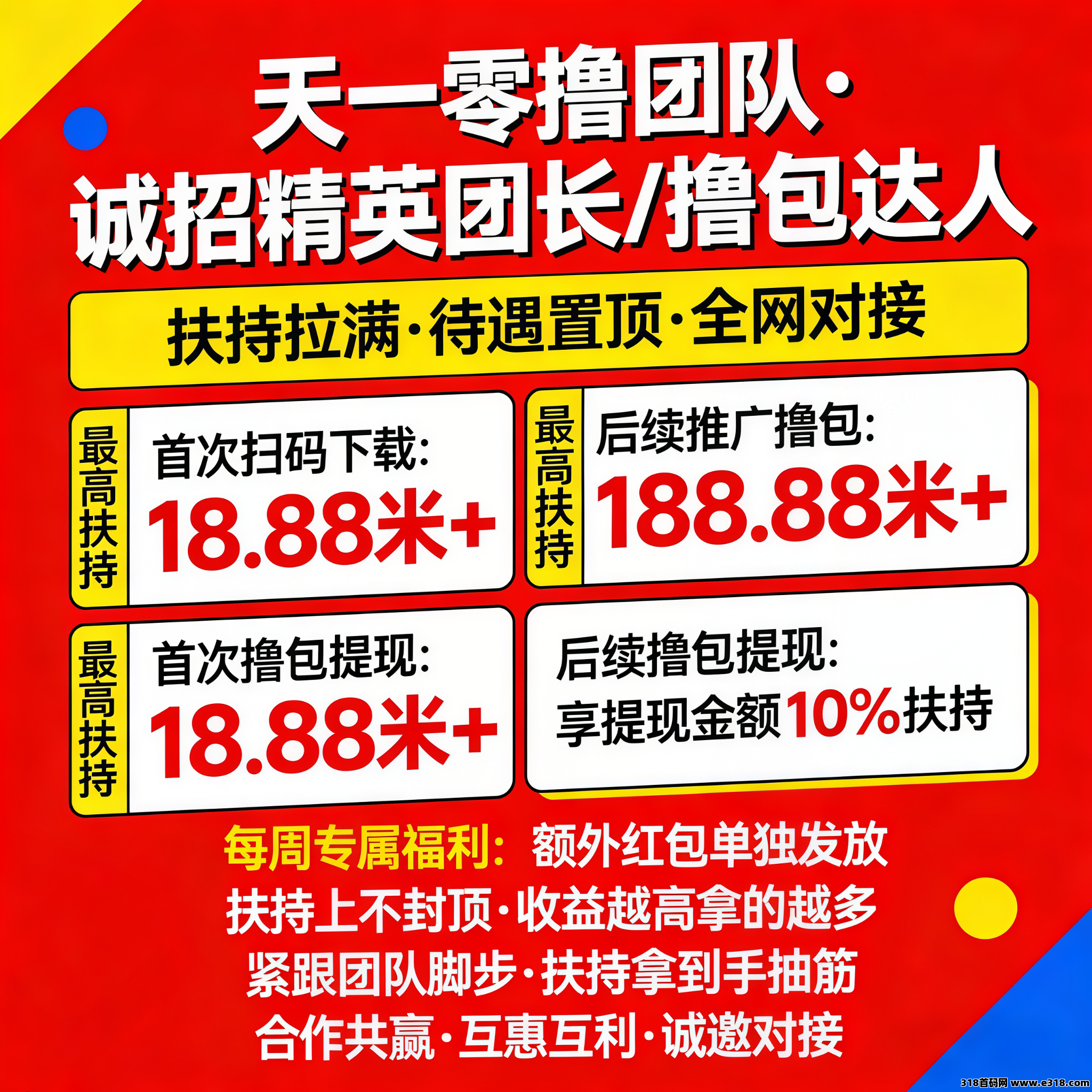 首码翼龙优选，首次扫码下载即享高额扶持，军团大公司系列，零撸看广告