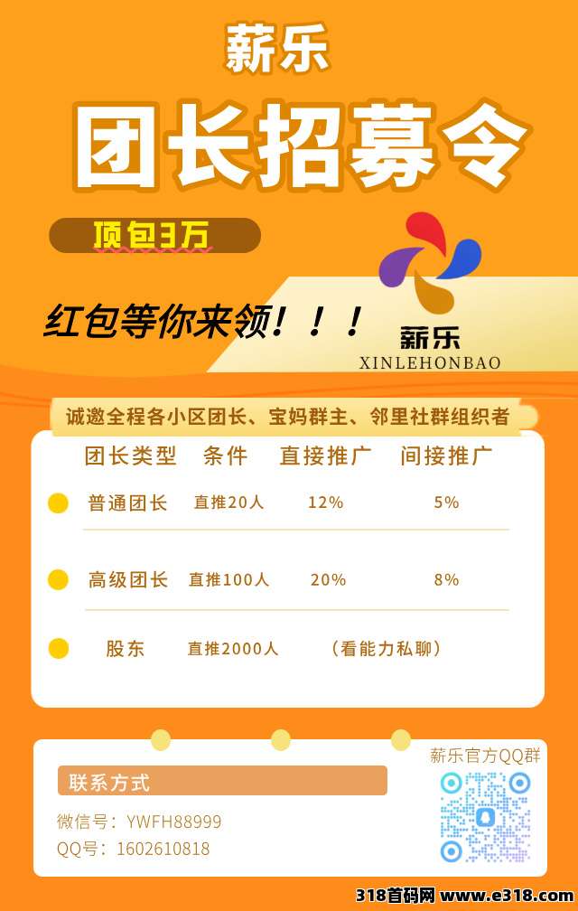 首码〖薪乐〗首次扫码下载即享高额扶持，不养机保底收益高，放水补贴高，开服大放送