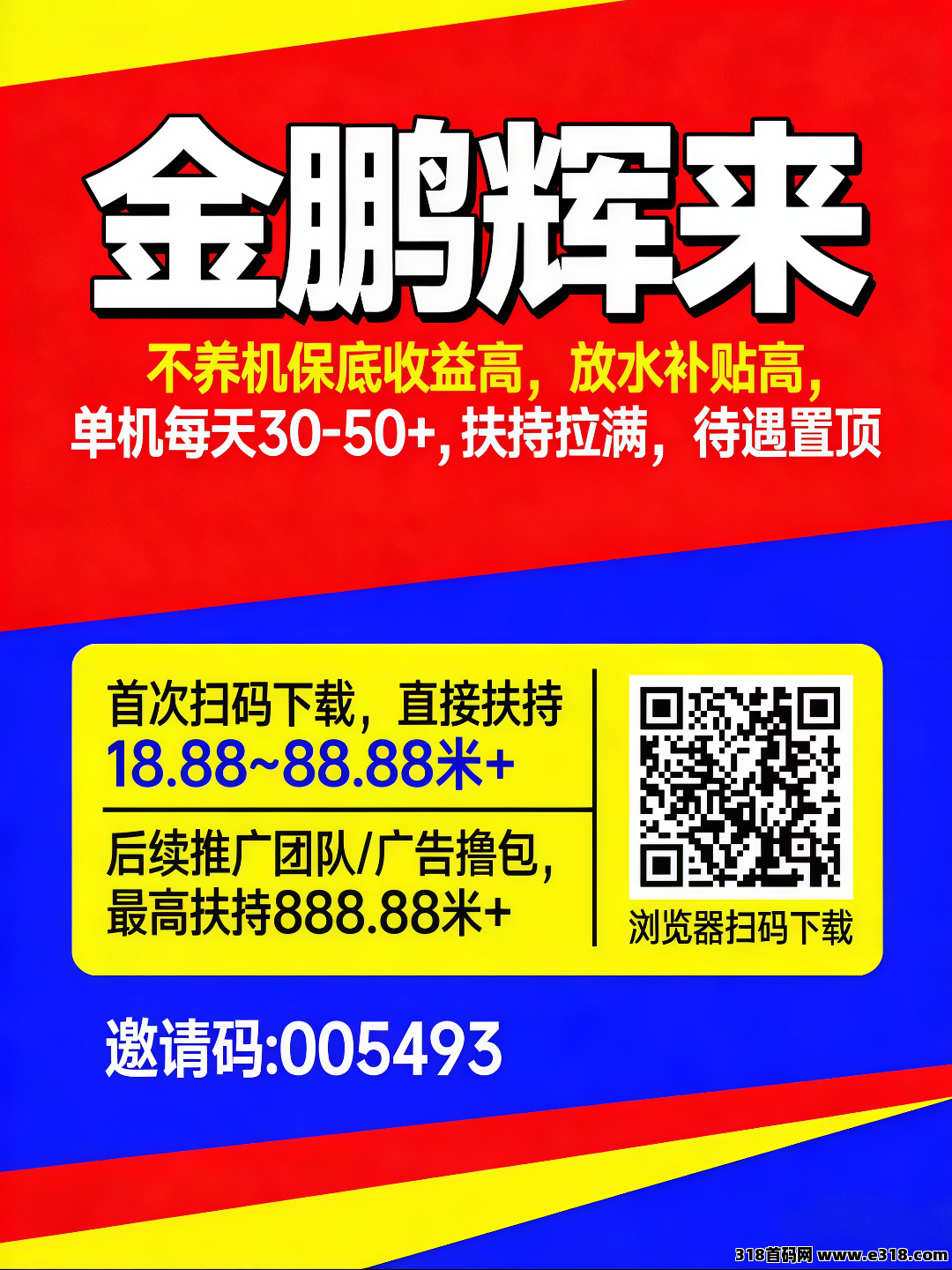 首码金鹏辉来袭，开启财富新征程，  高额扶持，起步无忧，军团模式，抱团共赢