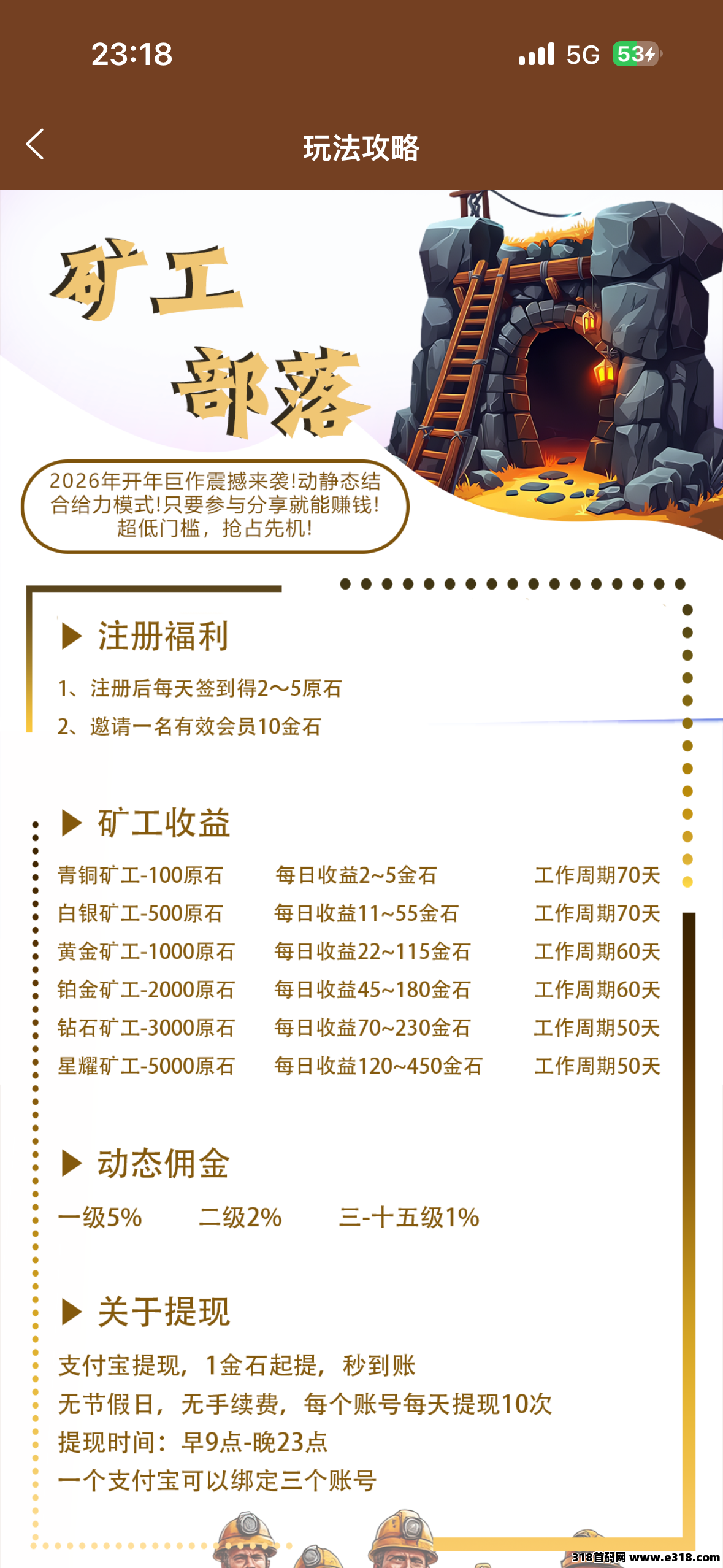 首码矿工部落，纯白嫖