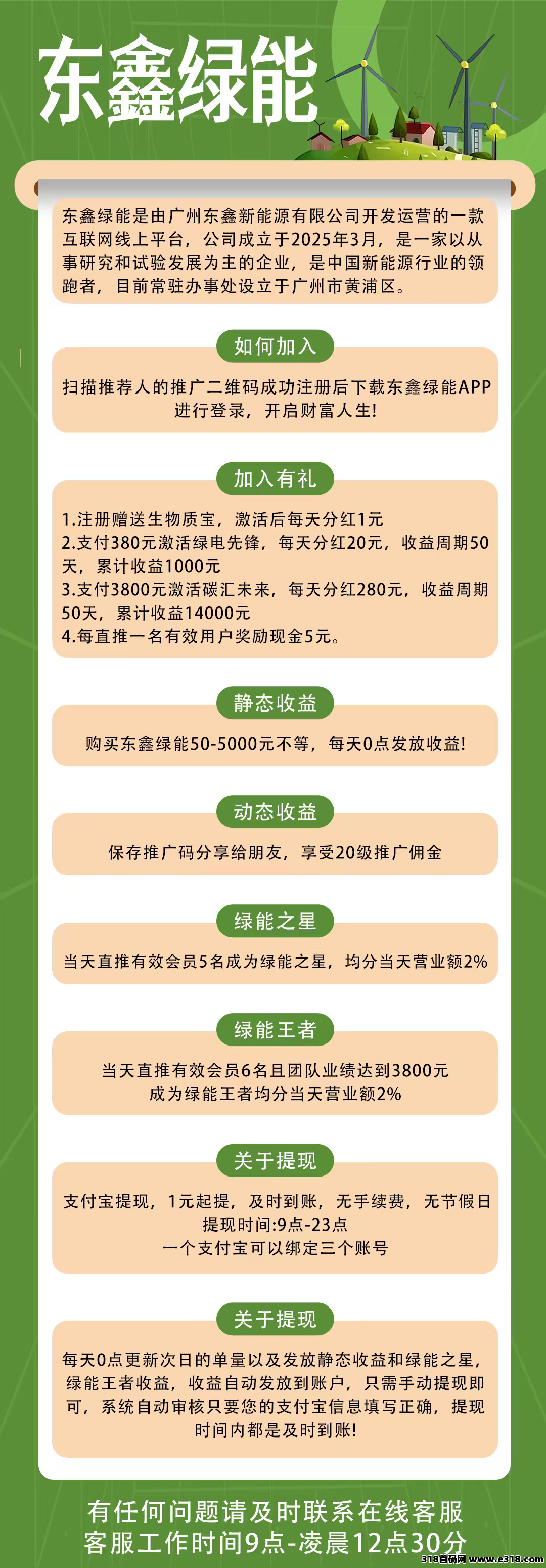 东鑫绿能，首码零撸预热明天上线，先看资料有兴趣对接提前出码还有扶持拉满