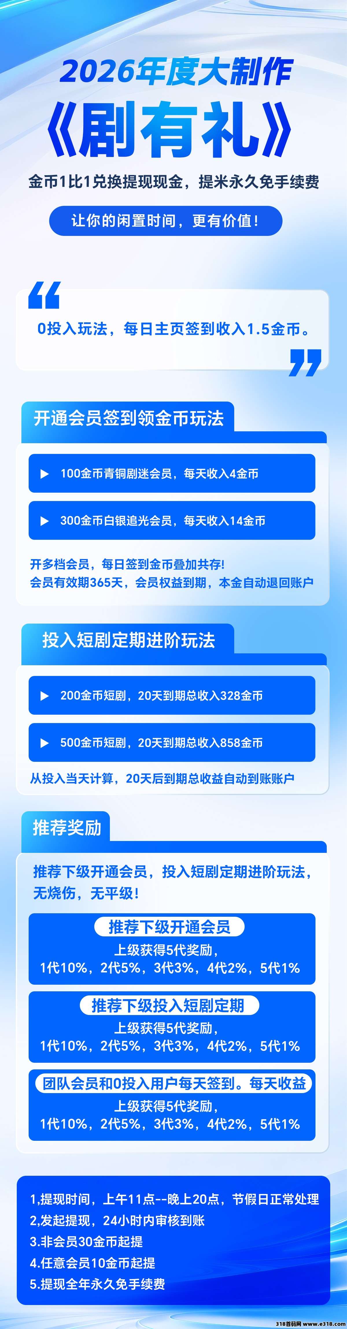 剧有礼首码刚出一秒，速度锁粉，可零撸可投资