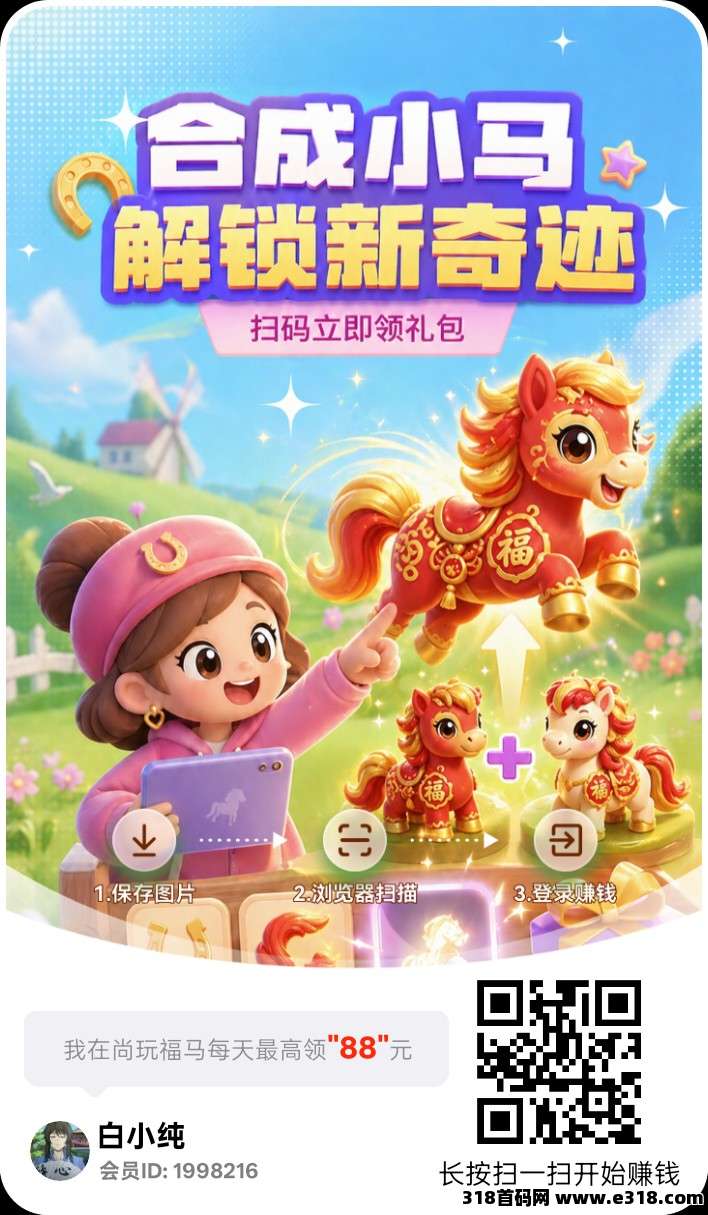 尚玩福马，零撸合成广赚玩法，保底收益高，放水中