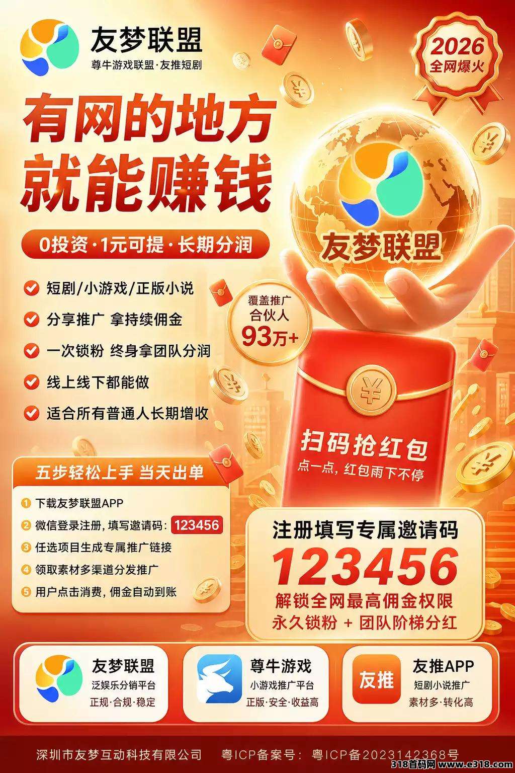 友梦联盟全面详解，2026零成本长期管道副业，短剧小说游戏分销合规稳定，宝妈上班族地推小白线上线下均可做