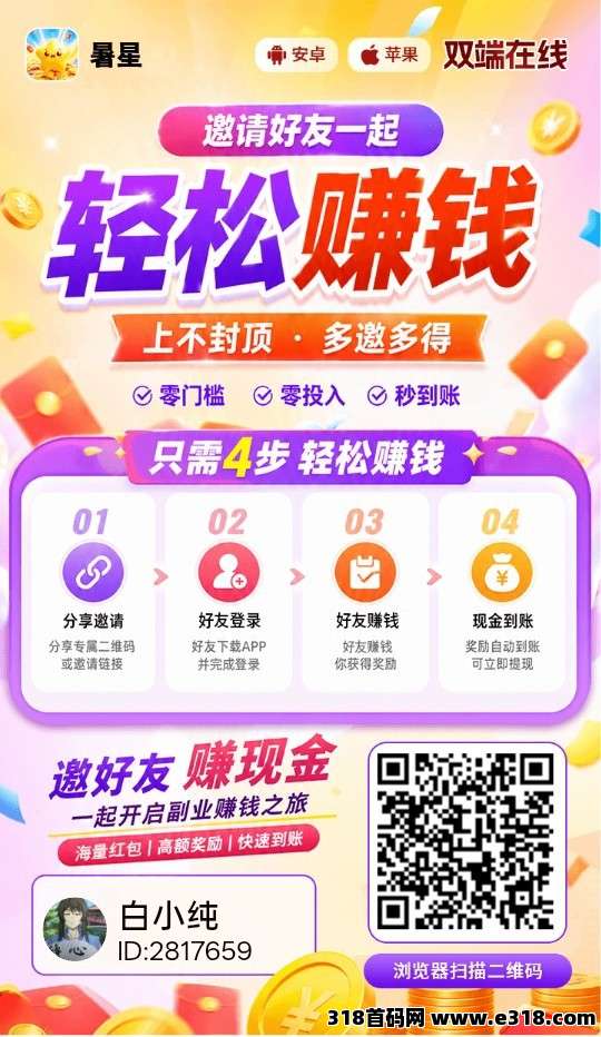 暑星首码，零撸广赚，新品上线，保底放水中，团队模式