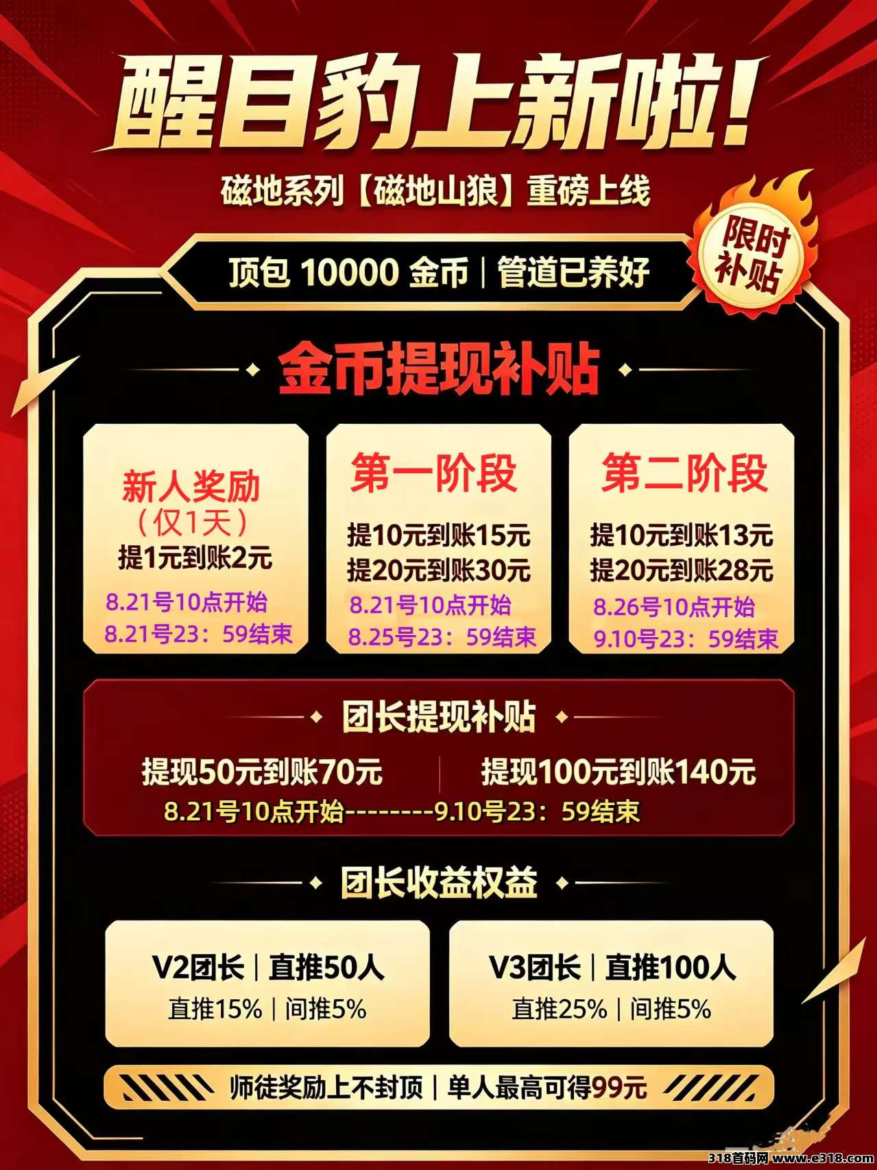 首码磁地山狼，无限看广告，提现秒到，注册好联系我领取不养机内转玩法教程