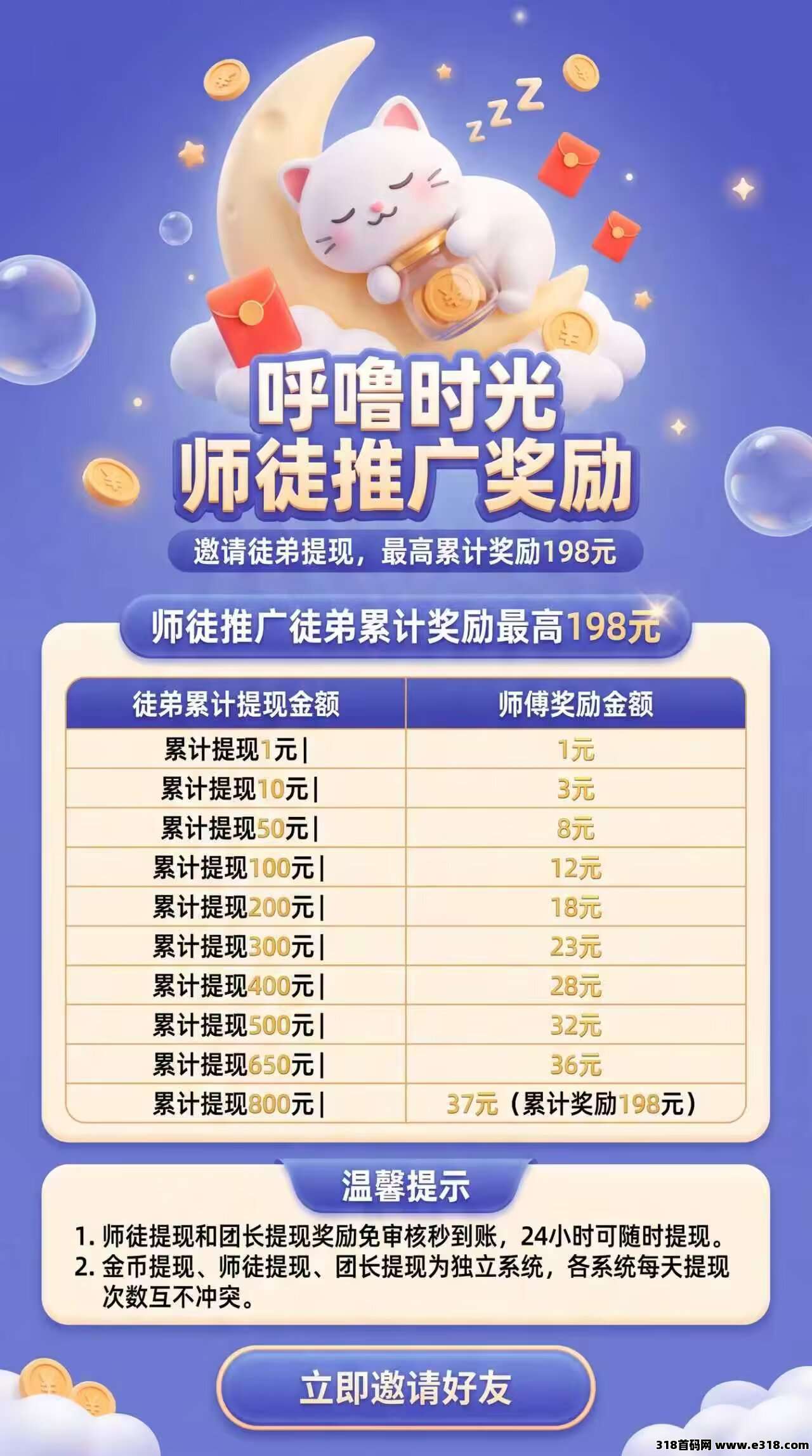 呼噜时光，首码上线，对接个人和团长