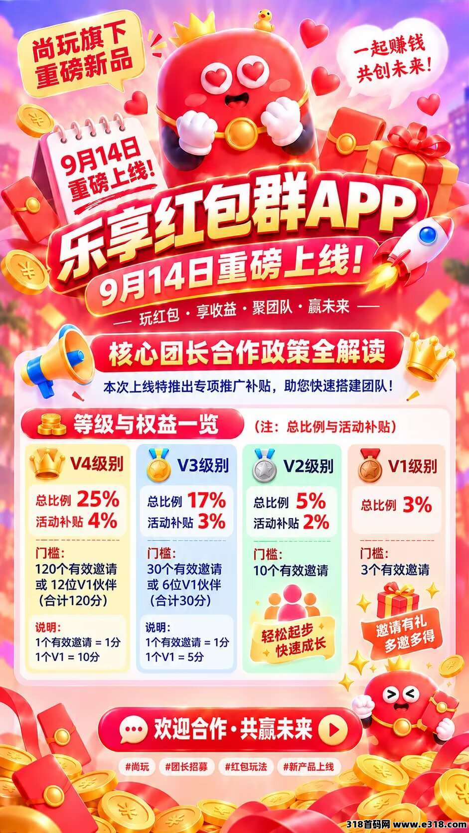 尚玩旗下重磅新品，乐享红包群APP！  新版APP即将正式上线！