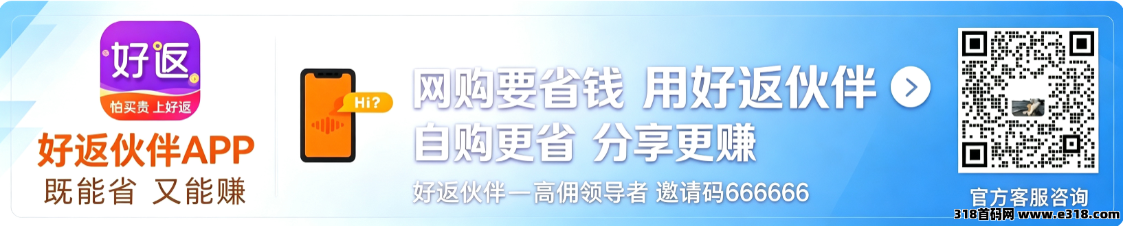 上班族兼职副业：好返伙伴，0 投入，无风险的项目选择