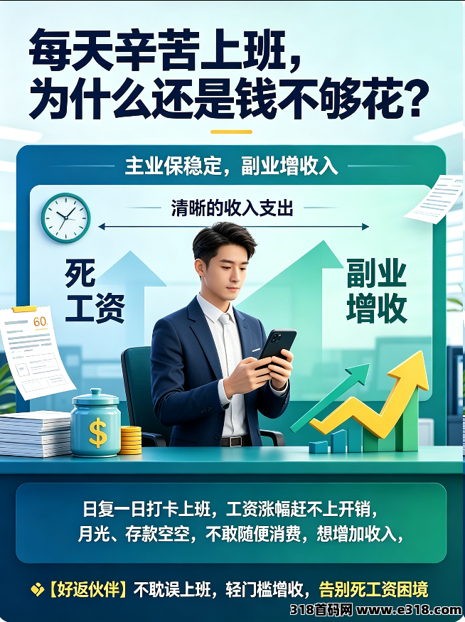 适合上班族副业，好返伙伴：每天 1 小时，一部手机赚回来了