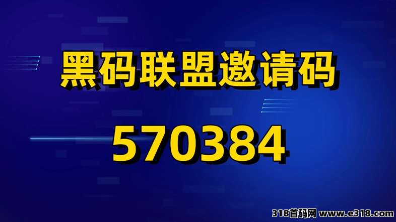 黑码联盟注册加入流程，官方直属邀请码全网公布！