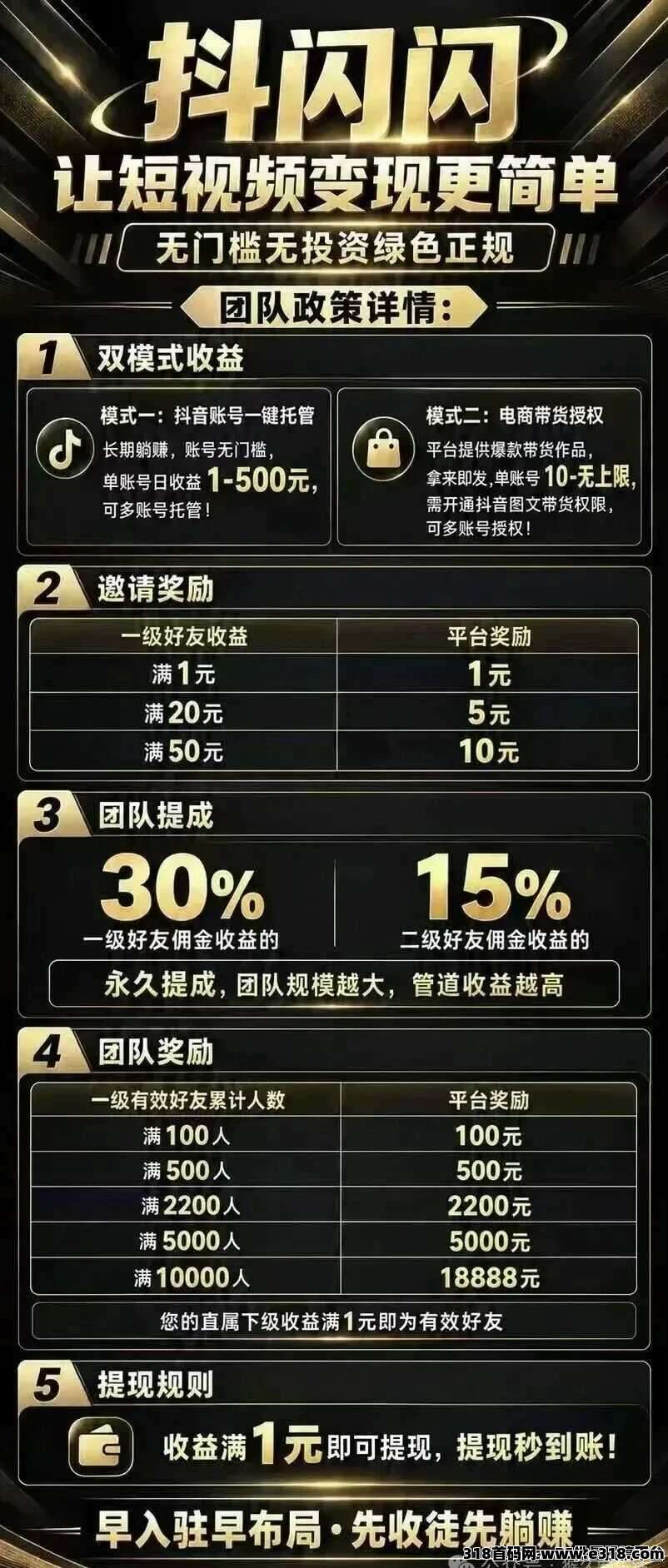 抖闪闪怎么玩?双收益模式,普通人零成本副业实操教程