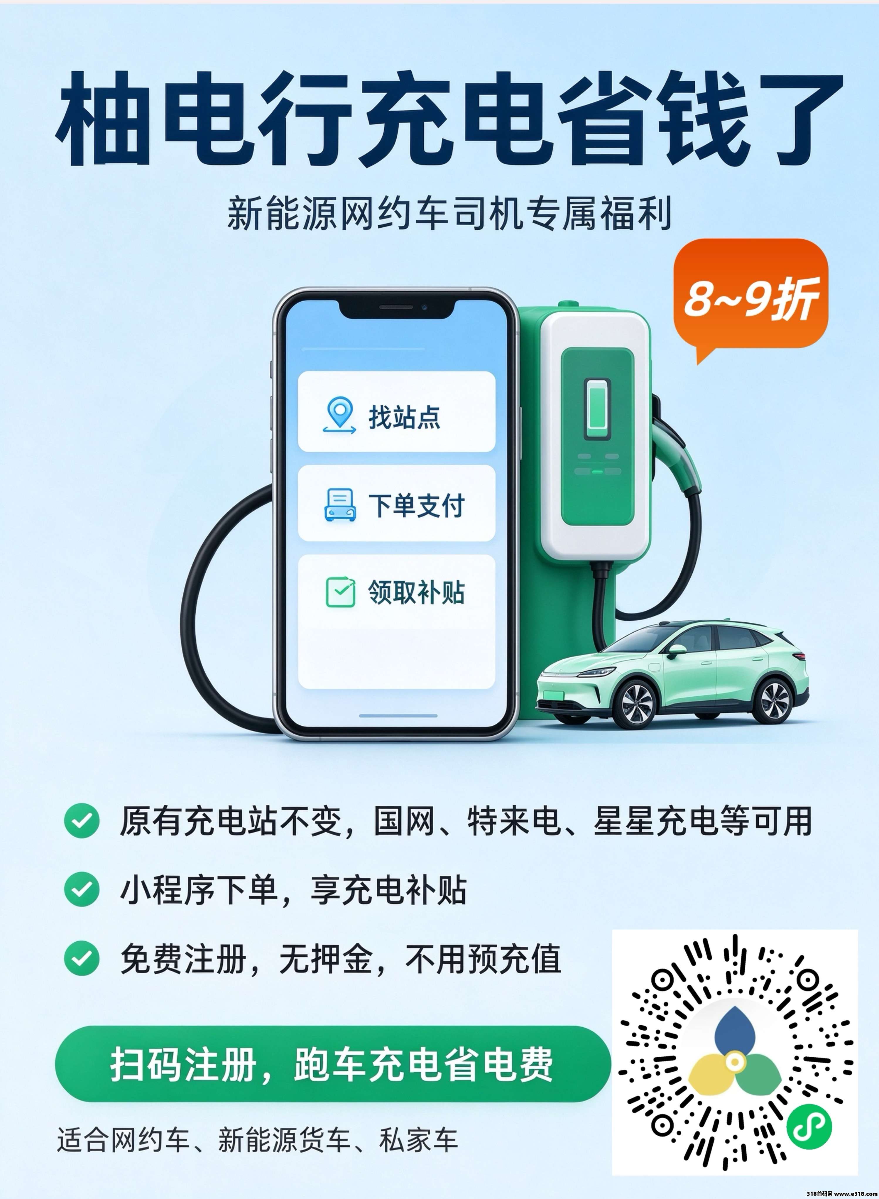 秞电行新能源网约车司机的福利-汇一线首码网