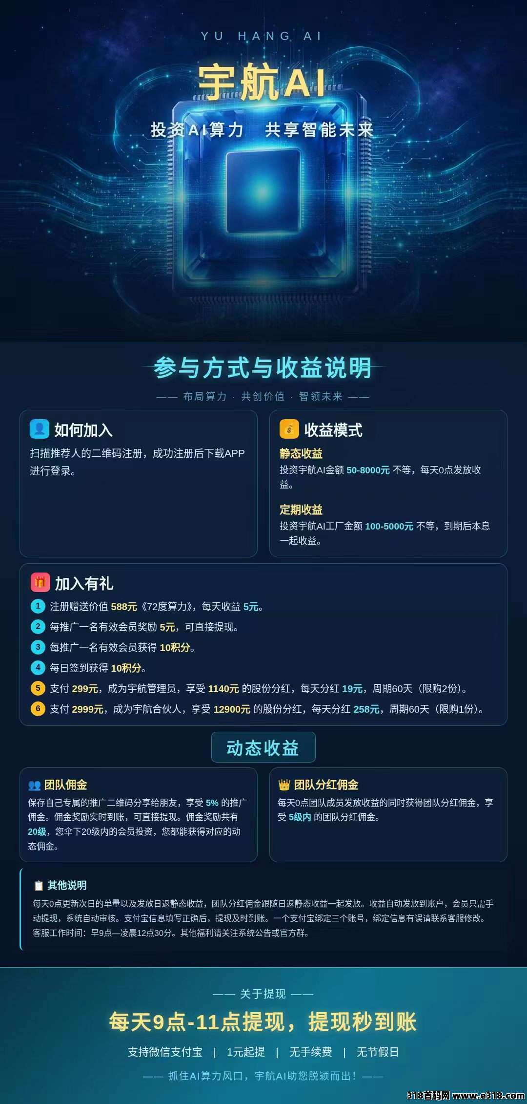 宇航ai刚出一秒，每天签个到就行，任务简单，提现秒到，可零撸